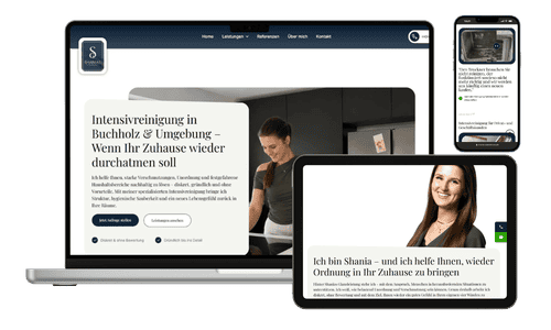 Mockup des Enverion-Projekts Shanias Glanzleistung