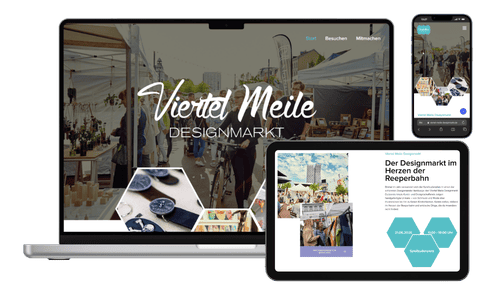 Mockup des Enverion-Projekts Viertel Meile Designmarkt