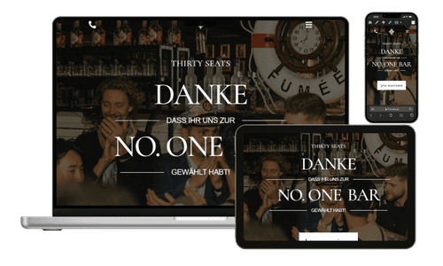 Mockup des Enverion-Projekts Thirty Seats Bar